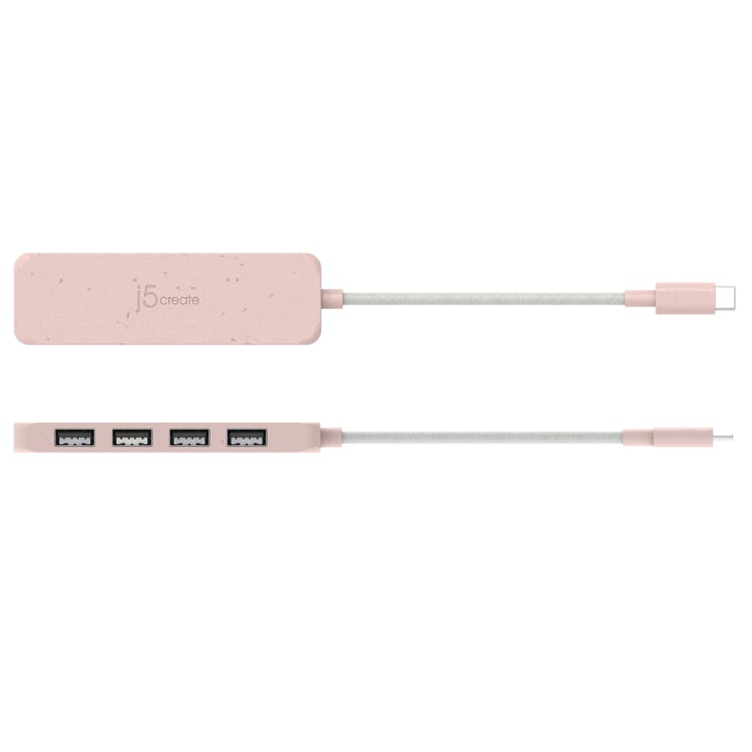 J5 Create Eco-Friendly USB-C to 4-Port Type-A Gen 2 Hub USB 3.2 Gen 1 (3.1 Gen 1) Type-C USB 3.2 Gen 2 (3.1 Gen 2) Type-A