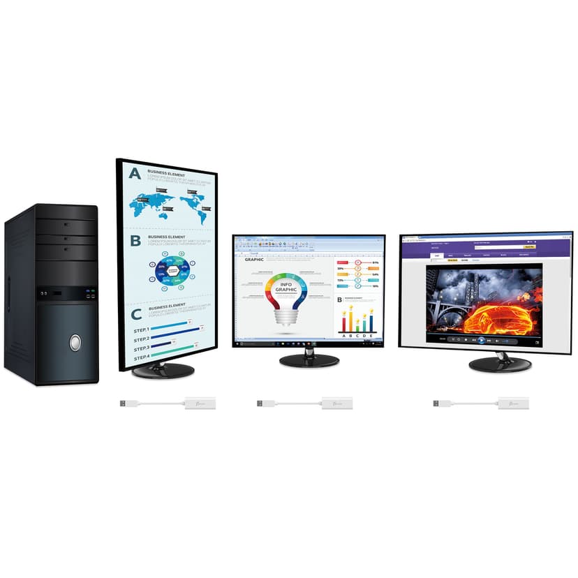 J5 Create JUA254 USB 3.0 HDMI Multi-Monitor Adapter