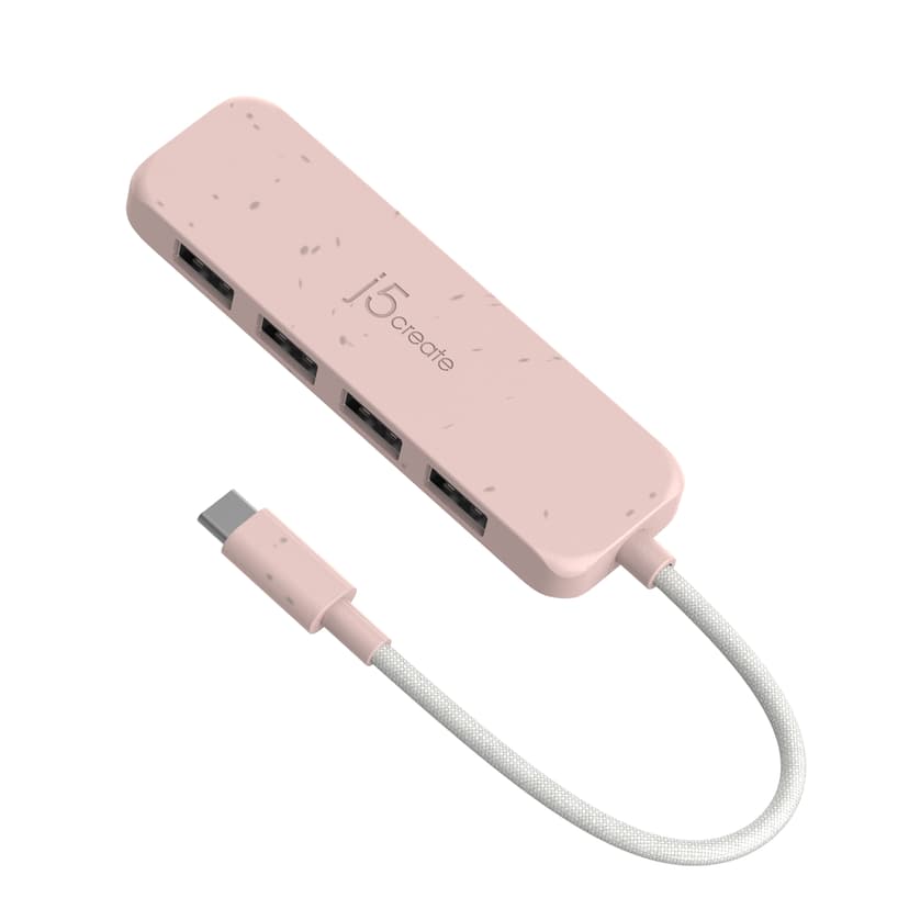 J5 Create Eco-Friendly USB-C to 4-Port Type-A Gen 2 Hub USB 3.2 Gen 1 (3.1 Gen 1) Type-C USB 3.2 Gen 2 (3.1 Gen 2) Type-A
