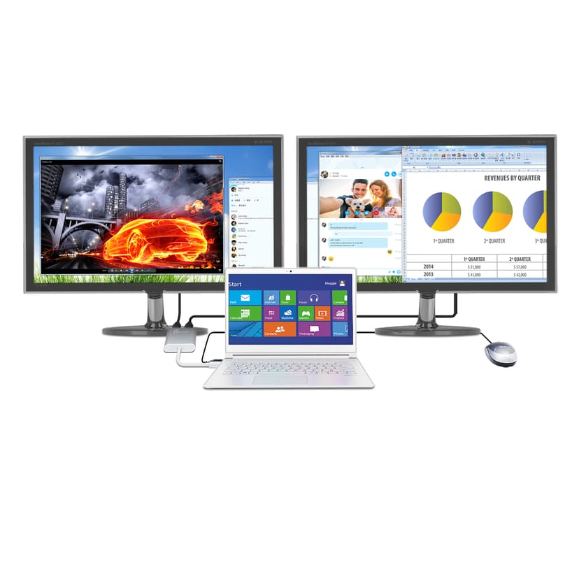 J5 create jua365 usb 3 0 to dual hdmi multi monitor adapter jua365 n 