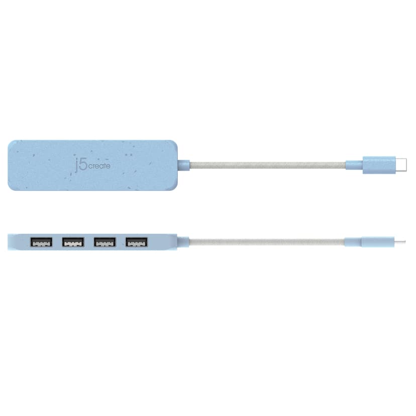 J5 Create Eco-Friendly USB-C to 4-Port Type-A Gen 2 Hub
