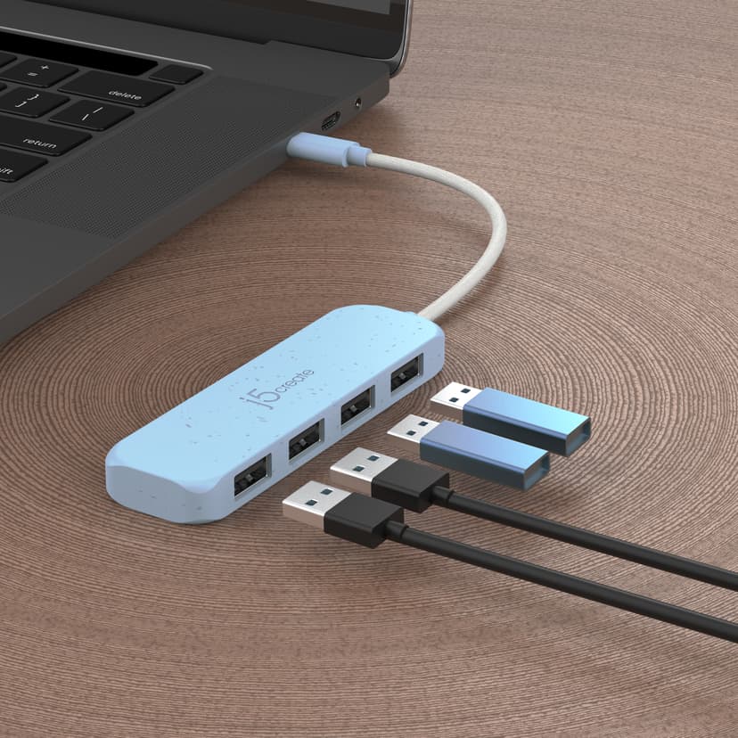 J5 Create Eco-Friendly USB-C to 4-Port Type-A Gen 2 Hub