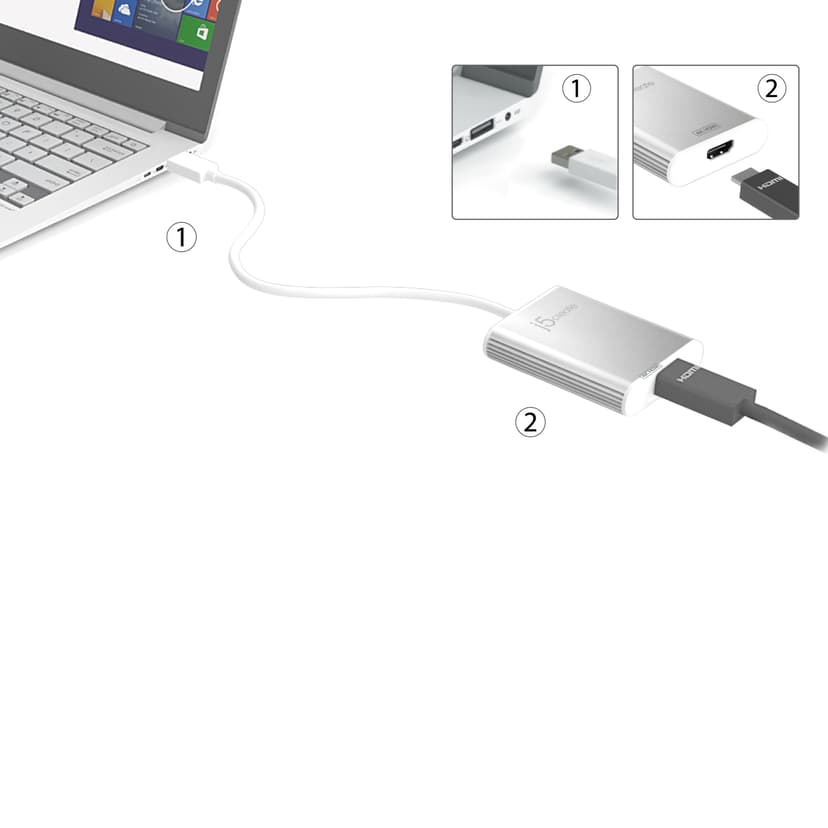 J5 Create JUA354 USB 3.0 to 4K HDMI Display Adapter