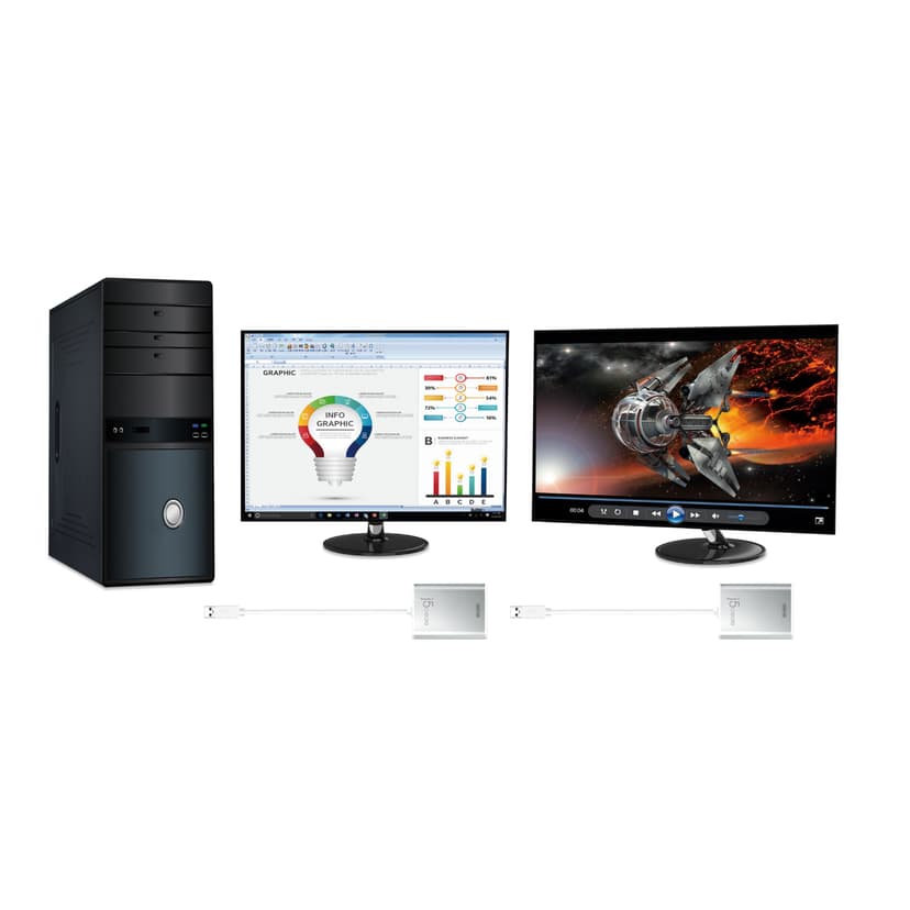 J5 Create JUA354 USB 3.0 to 4K HDMI Display Adapter