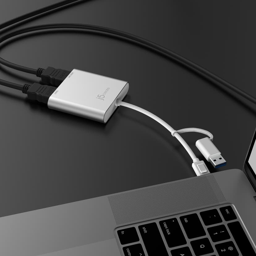 J5 Create JCA365-N USB-C to Dual HDMI Multi-Monitor Adapter