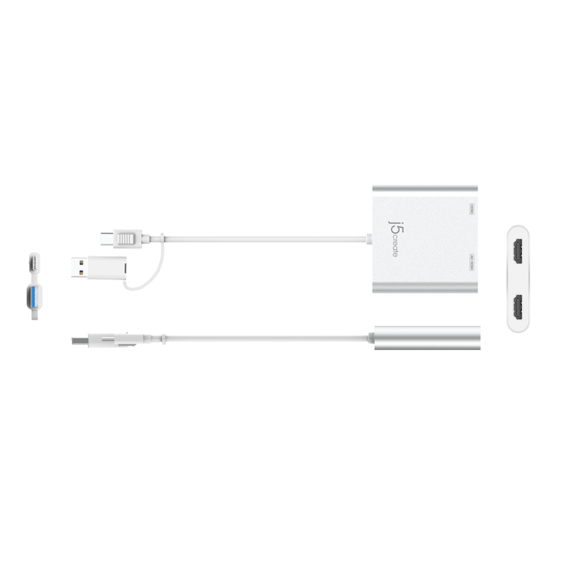 J5 Create JCA365-N USB-C to Dual HDMI Multi-Monitor Adapter