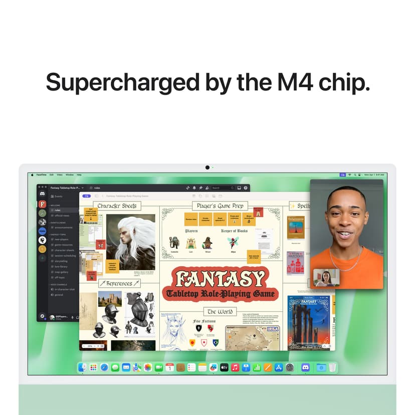 Apple iMac (2024) 24' Grön Apple M4 16GB 256GB 23.5"