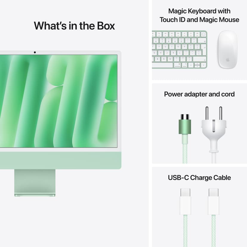 Apple iMac (2024) 24' Grön M4 16GB 256GB 23.5"