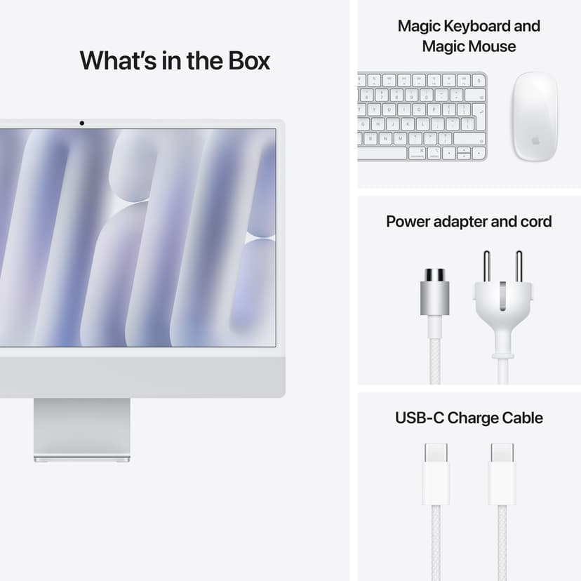 Apple iMac (2024) 24' Silver M4 16GB 256GB 23.5"