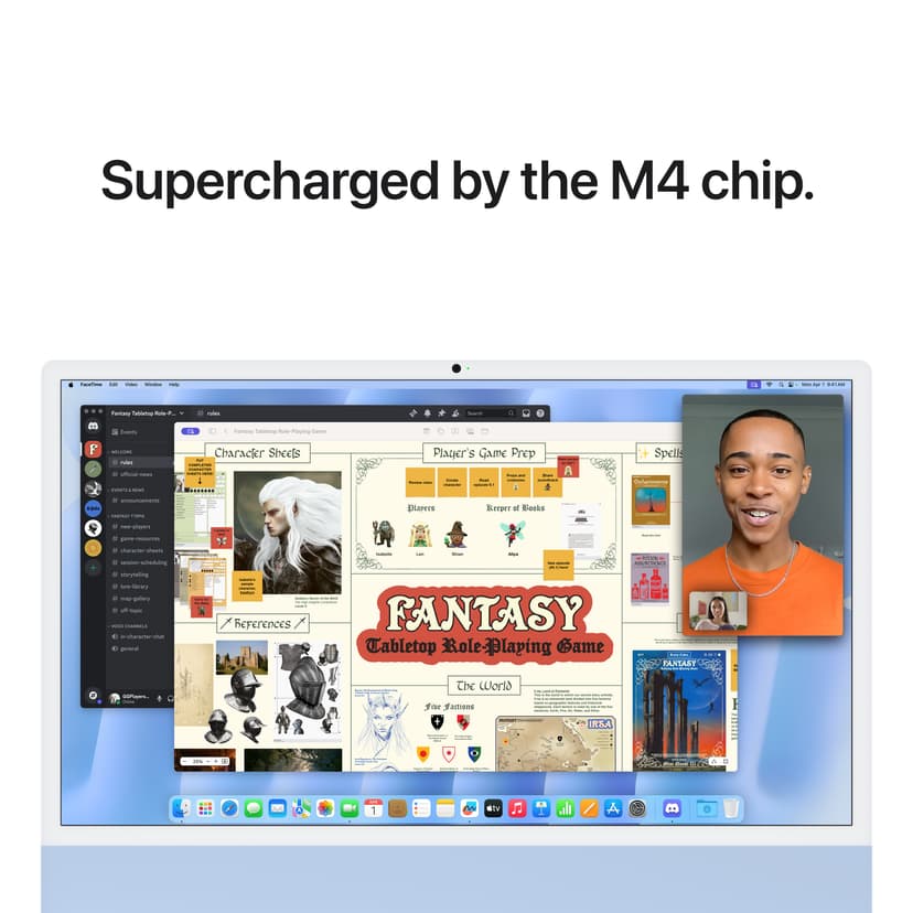 Apple iMac (2024) 24' Blå M4 16GB 256GB 23.5"