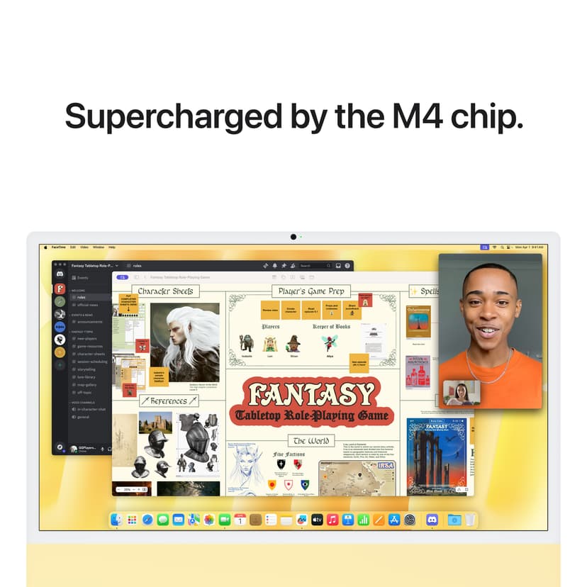 Apple iMac (2024) 24" Gul M4 16GB 512GB 23.5"