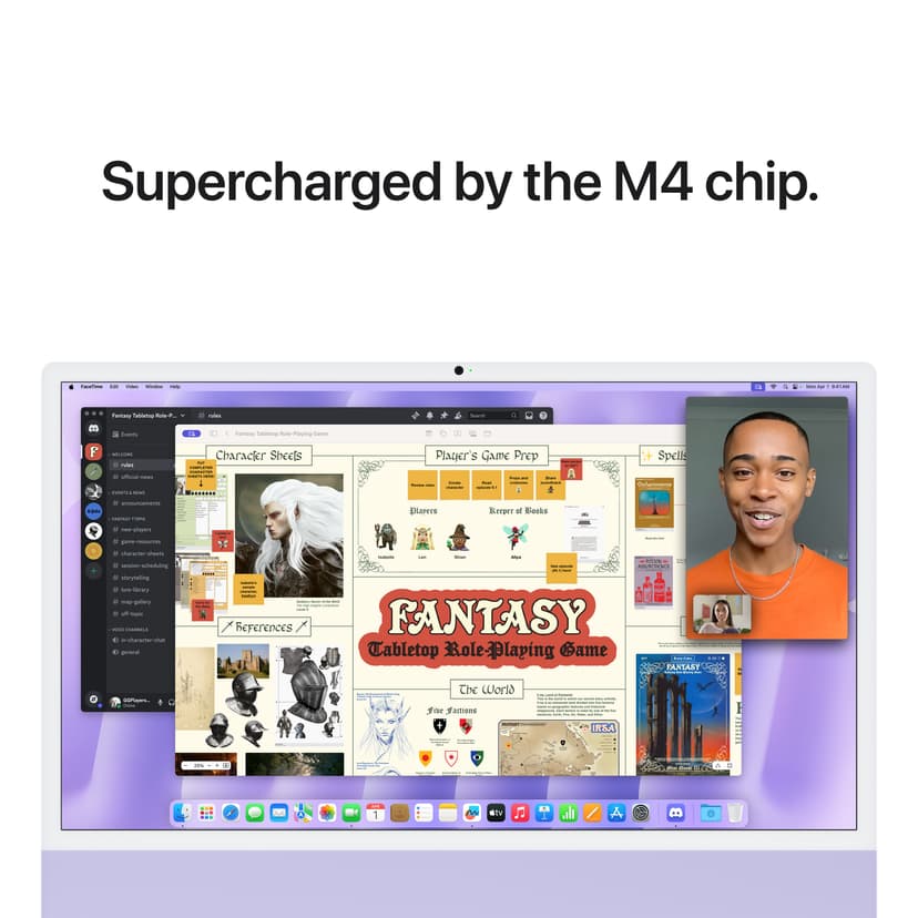 Apple iMac (2024) 24" Violetti Apple M4 16GB 256GB 23.5"