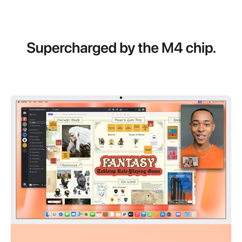 Apple iMac (2024) 24" Oranssi Apple M4 24GB 512GB 23.5"