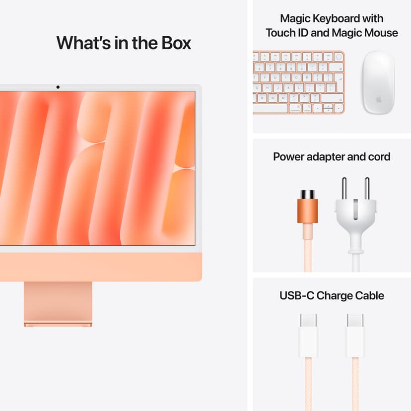 Apple iMac (2024) 24" Orange M4 24GB 512GB 23.5"