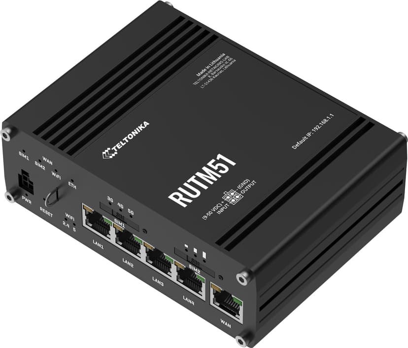 Teltonika RUTM51 Industrial 5G WiFi Router