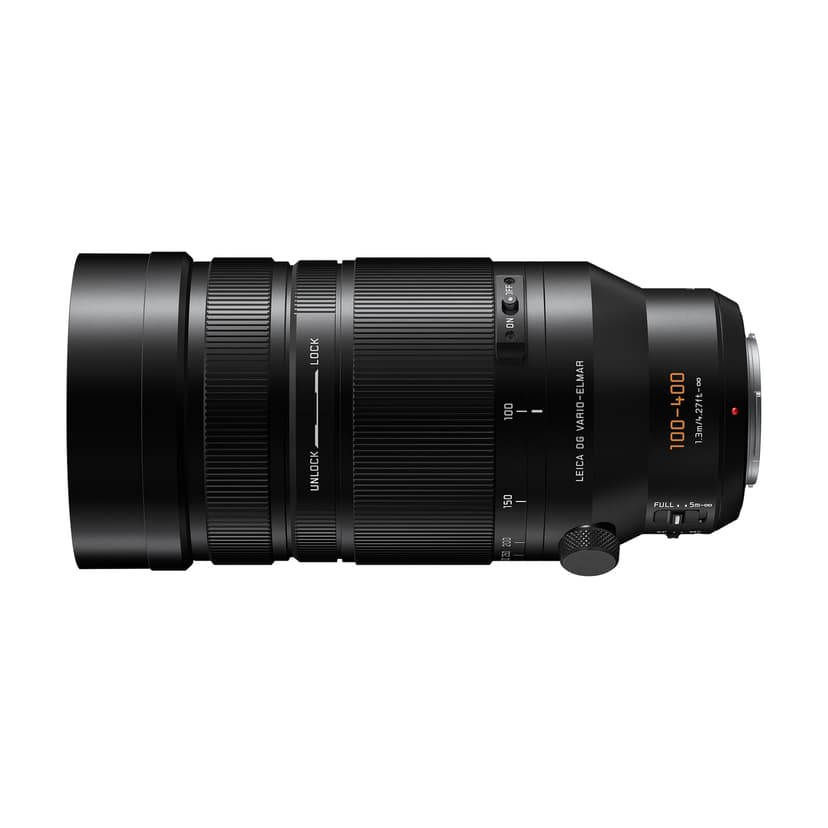 Panasonic Leica DG Vario-Elmar 100-400 mm / F4.0-6.3 II ASPH. / POWER O.I.S. MILC Ultra telefoto-zoom Sort