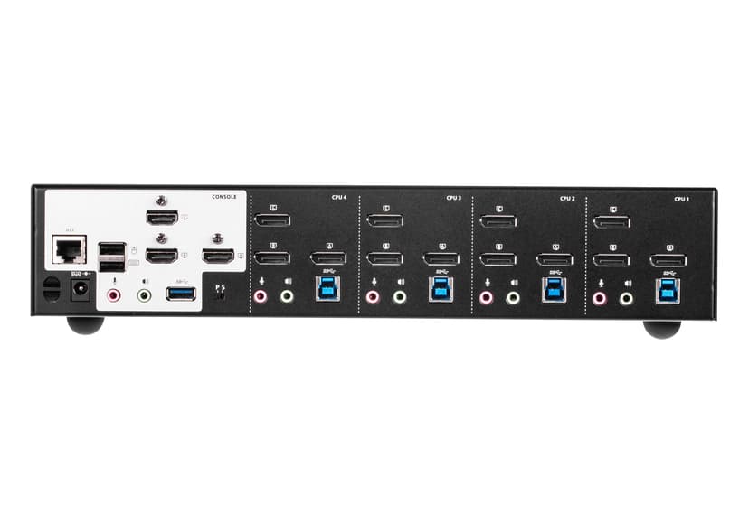 Aten 4-portars 4K DisplayPort KVMP™-switch med USB 3.0 och trippla skärmar