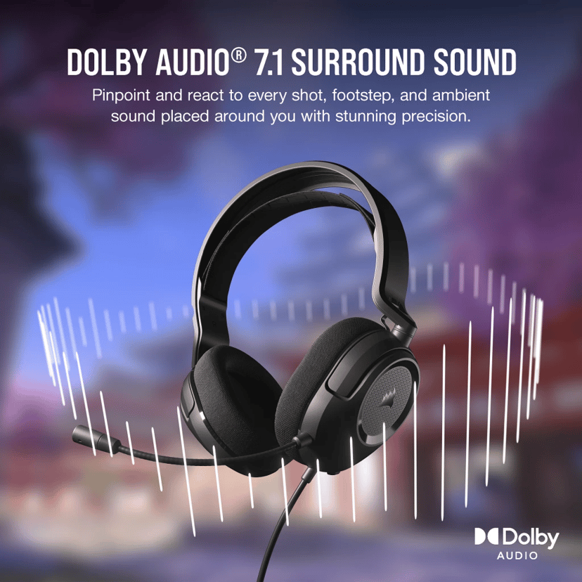 Corsair HS35 Surround v2 Stereo Svart