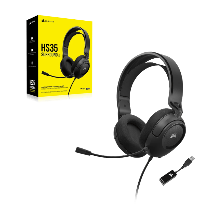 Corsair HS35 Surround v2 Stereo Svart