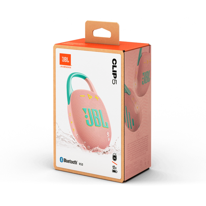 JBL Clip 5 Bärbar monohögtalare Mint, Rosa 7 W Mint, Rosa