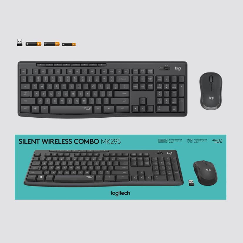 Logitech Logitech MK295 Silent Wireless Combo Draadloos US International