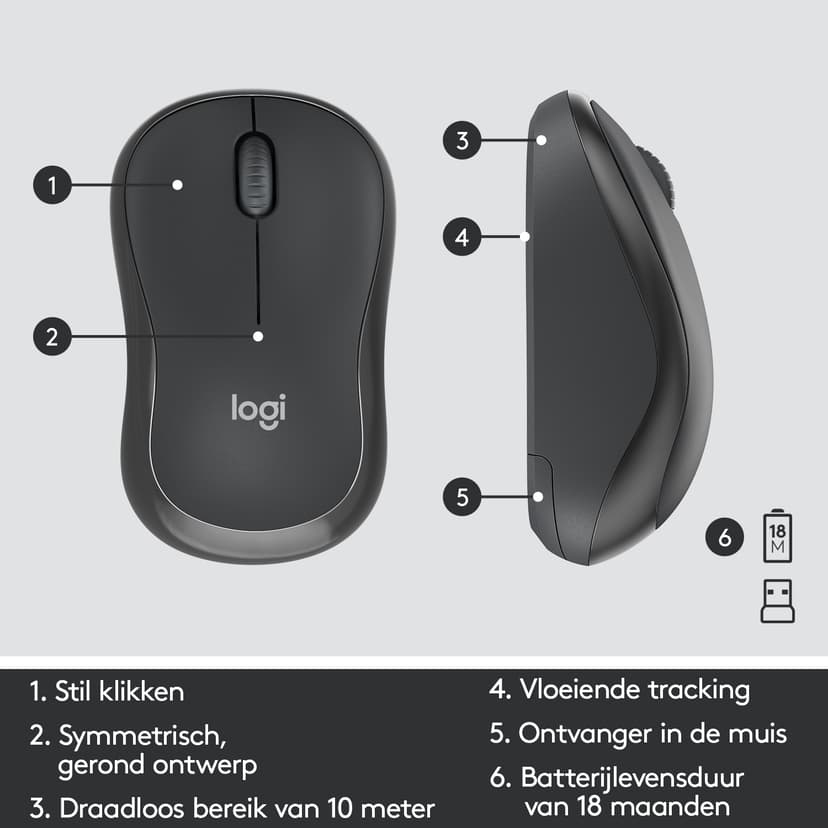 Logitech Logitech MK295 Silent Wireless Combo Draadloos US International