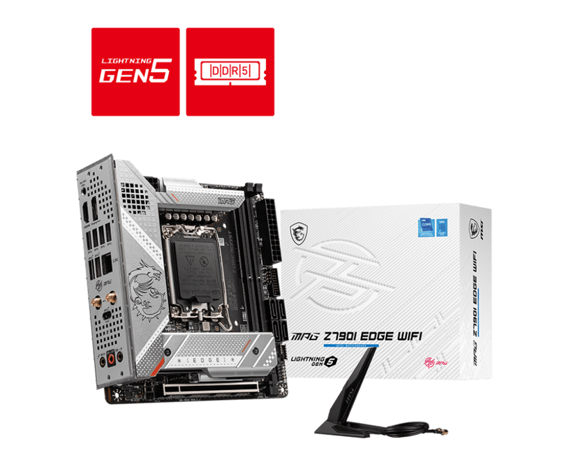 MSI MPG Z790I EDGE WIFI bundkort Intel Z790 LGA 1700 mini ITX LGA 1700 mini ITX Bundkort