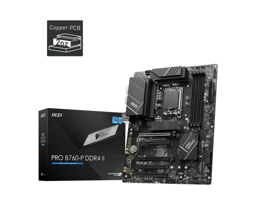 MSI Pro B760-P DDR4 II LGA 1700 ATX Emolevyt