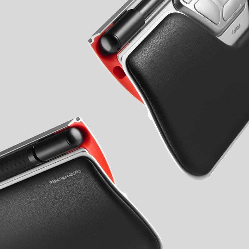 Contour Design Rollermouse Red Plus Wireless RF Wireless + Bluetooth + USB-A Rullstav Svart, Silver