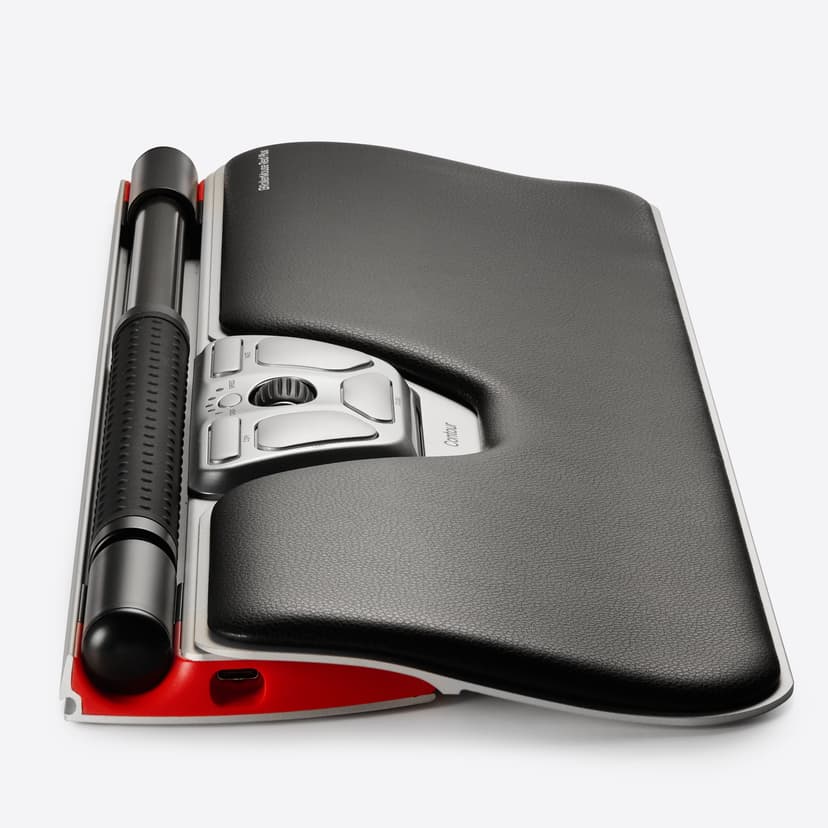 Contour Design Rollermouse Red Plus Wireless RF Wireless + Bluetooth + USB-A Rullstav Svart, Silver