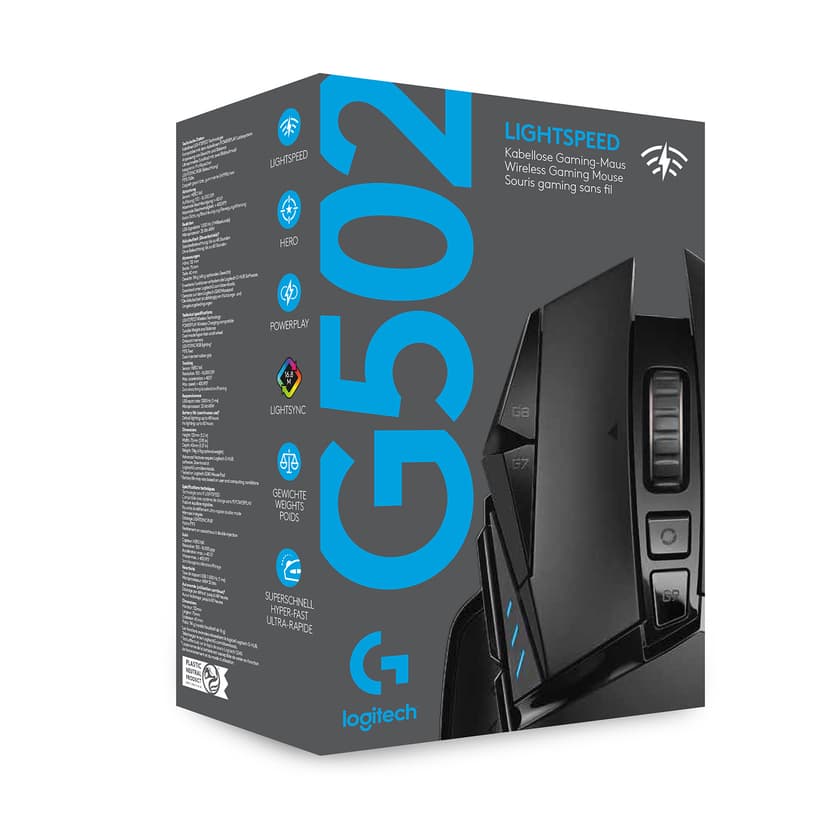 Logitech Gaming Mouse G502 LIGHTSPEED RF kabel-fri