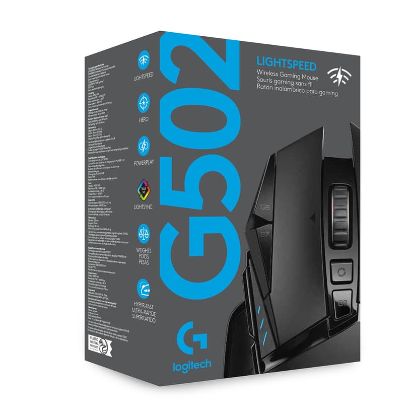 Logitech Gaming Mouse G502 LIGHTSPEED RF Trådlös