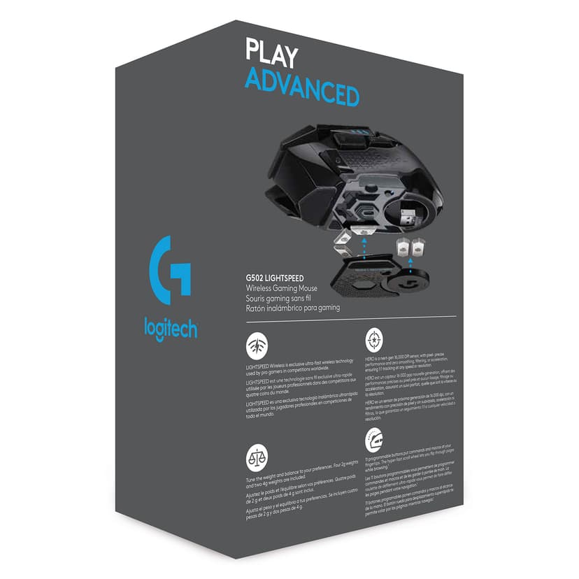 Logitech Gaming Mouse G502 LIGHTSPEED RF Trådlös