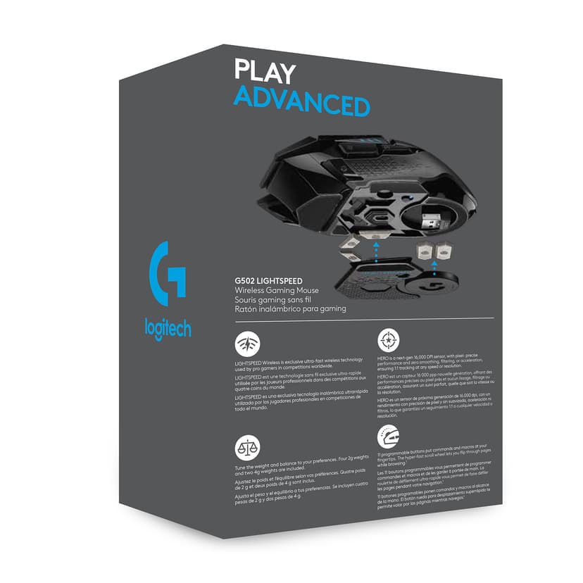 Logitech Gaming Mouse G502 LIGHTSPEED RF Trådlös Mus