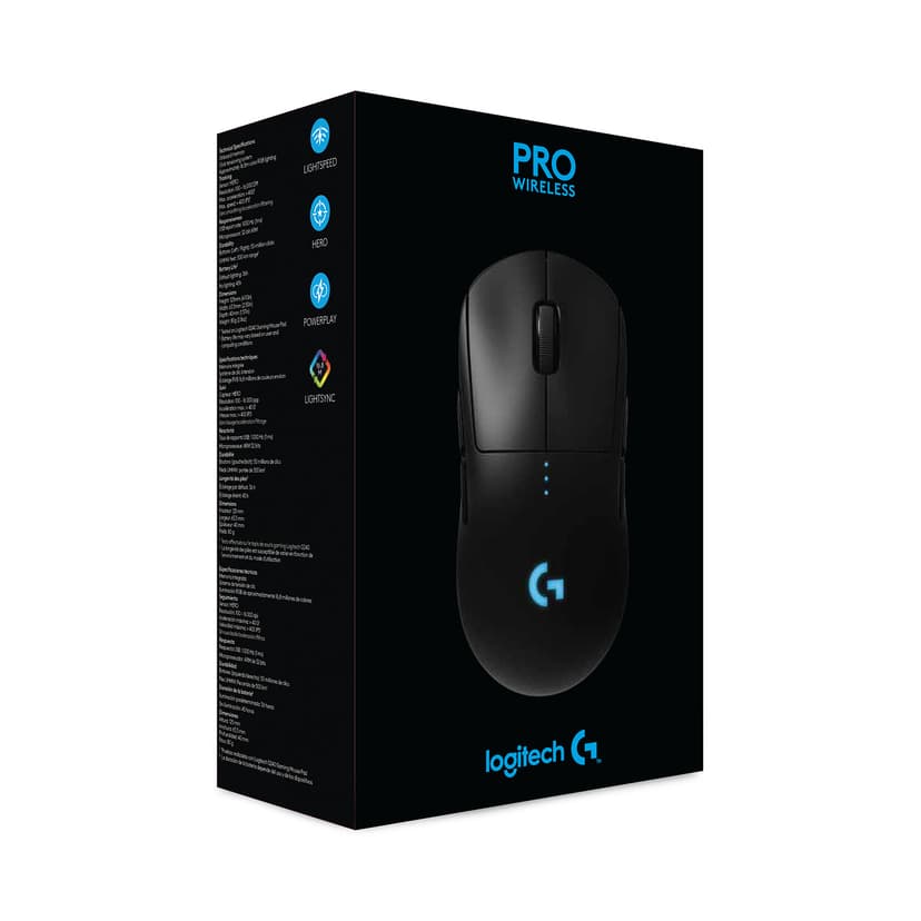 Logitech Pro Lightspeed Gaming Mouse Wireless RF kabel-fri