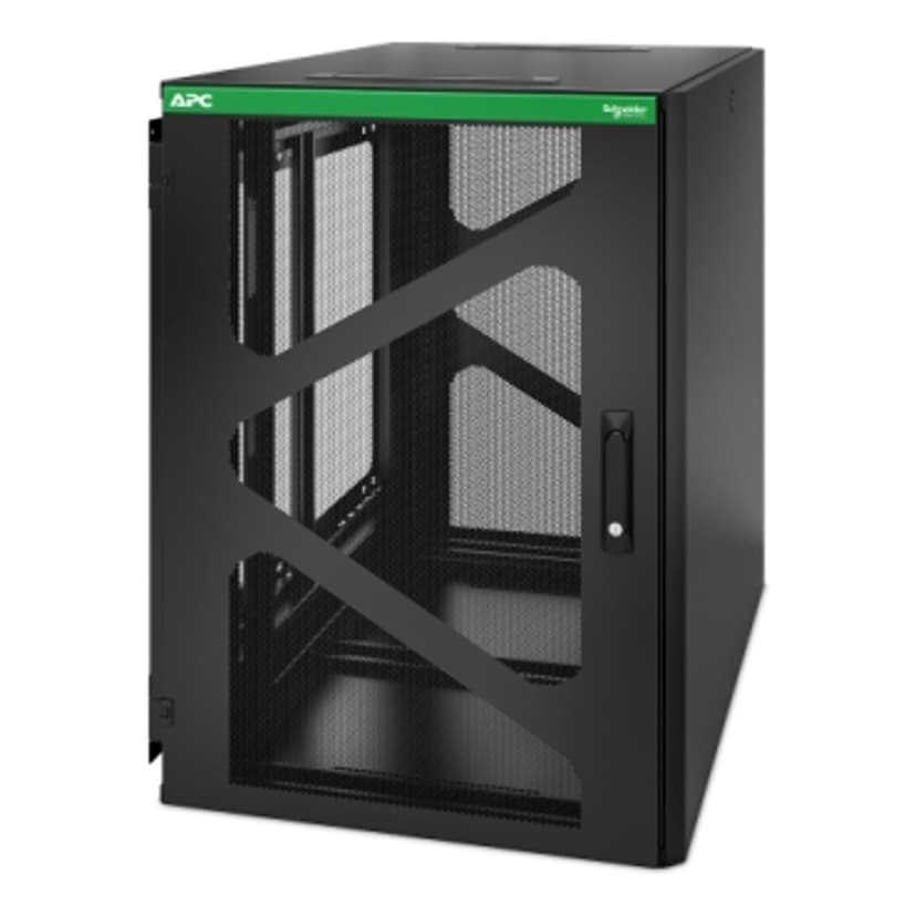 APC NetShelter WX AR118SM - 19-tums väggmonterat patchskåp, 18U/HE, 800 mm djup, sidomontering, monterat