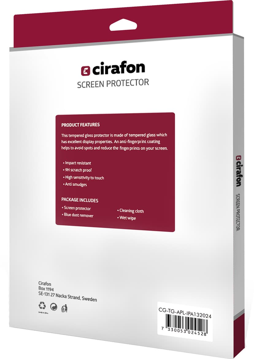 Cirafon Glass Plus - Førsteklasses skjermbeskyttere iPad Air 13" (M2), iPad Air 13" (M3), iPad Pro 13" (M4), iPad Pro 13" (M5)