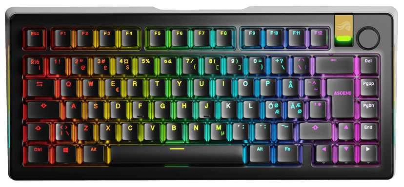 Glorious GMMK 3 Pro HE - Wireless Kablet og trådløst Glorious Fox Linear - HE Nordisk