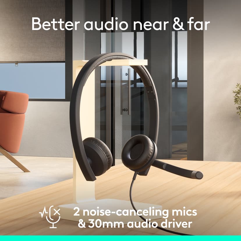 Logitech H570E Stereo USB-C Microsoft Teams Sort
