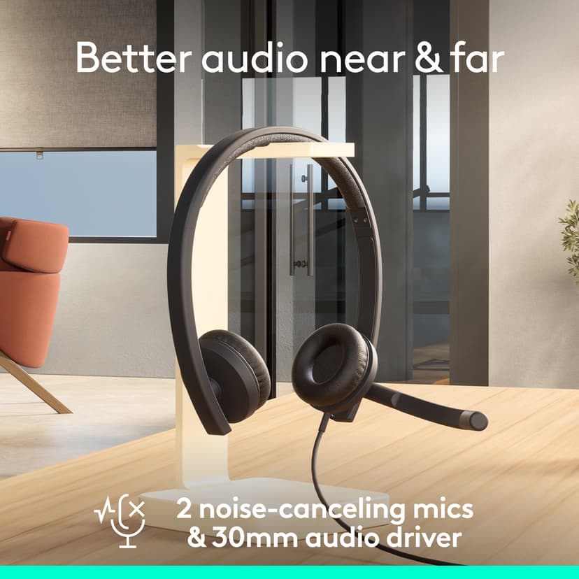 Logitech H570E Stereo USB-A Microsoft Teams Svart