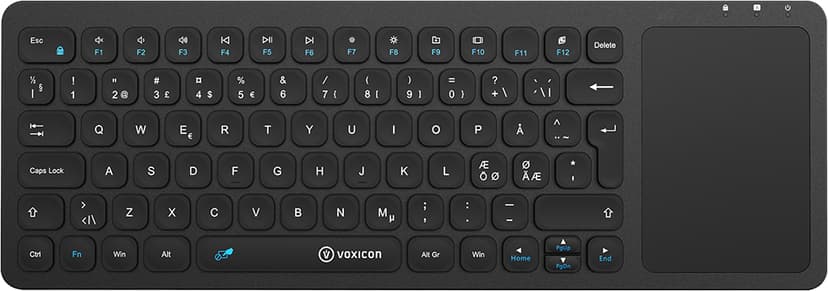 Voxicon Näppäimistö Slim-Compact 255WL +Touch Langaton Pohjoismainen