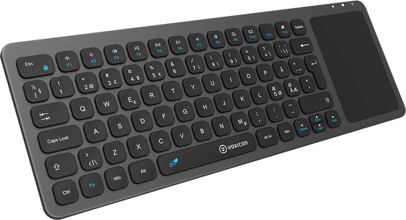 Voxicon Näppäimistö Slim-Compact 255WL +Touch Langaton Pohjoismainen