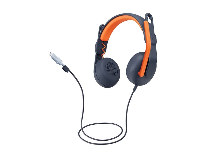 Logitech Zone Learn On Ear Stereo USB-C Blauw, Oranje