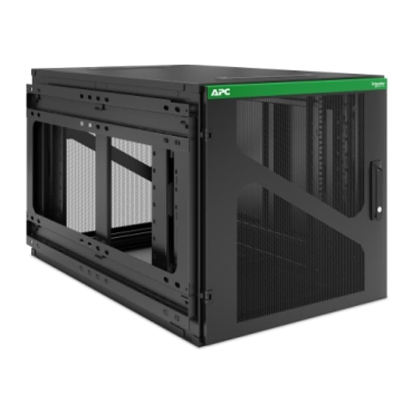 APC NetShelter WX AR112SM - 19 tum Väggmonterat patchskåp, 12U, 800 mm djup, Sidomontering, Monterat
