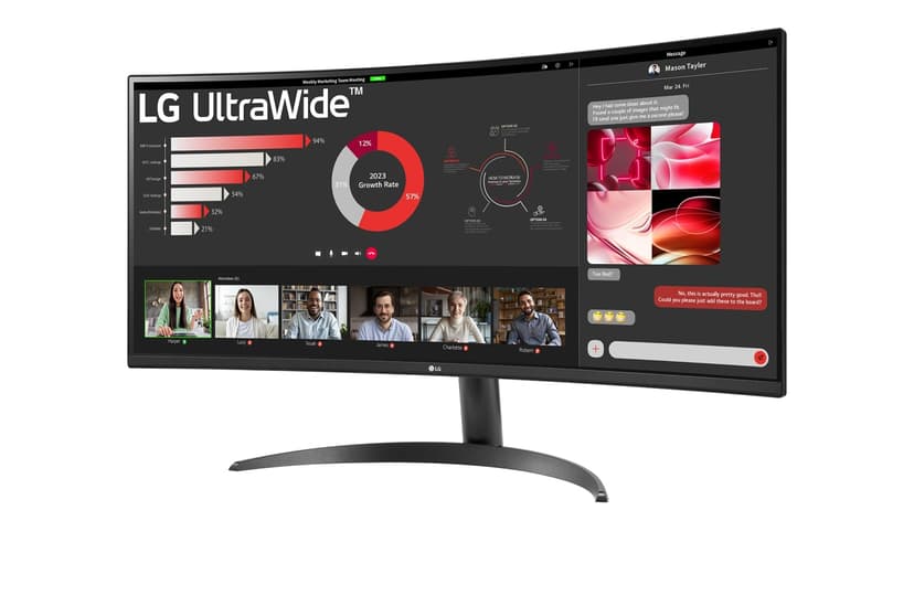 LG 34WR50QC-B.AEU computer monitor 86,4 cm (34") 3440 x 1440 Pixels UltraWide Quad HD LCD Zwart 34" 3440 × 1440pixels VA 21:9 100Hz