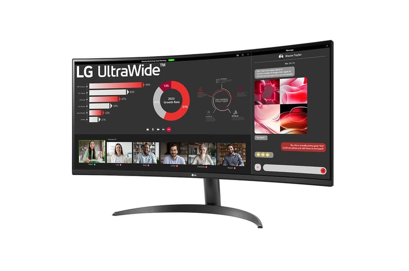 LG 34WR50QK-B computer monitor 86,4 cm (34") 3440 x 1440 Pixels Wide Quad HD Zwart 34" 3440 x 1440pixels VA 21:9 100Hz