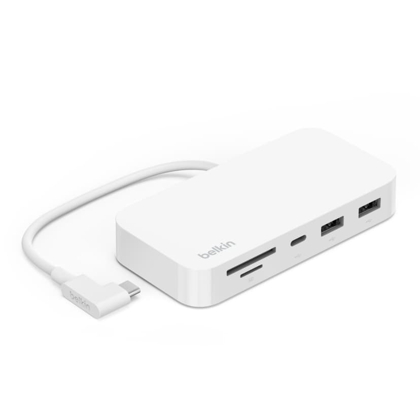 Belkin USB-C 6-in-1-moniporttikeskitin, jossa on kiinnike USB-C 3.2 Gen 1 (3.1 Gen 1)