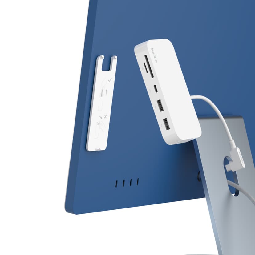 Belkin USB-C 6-in-1 multipoort hub met houder USB 3.2 Gen 1 (3.1 Gen 1) Type-C