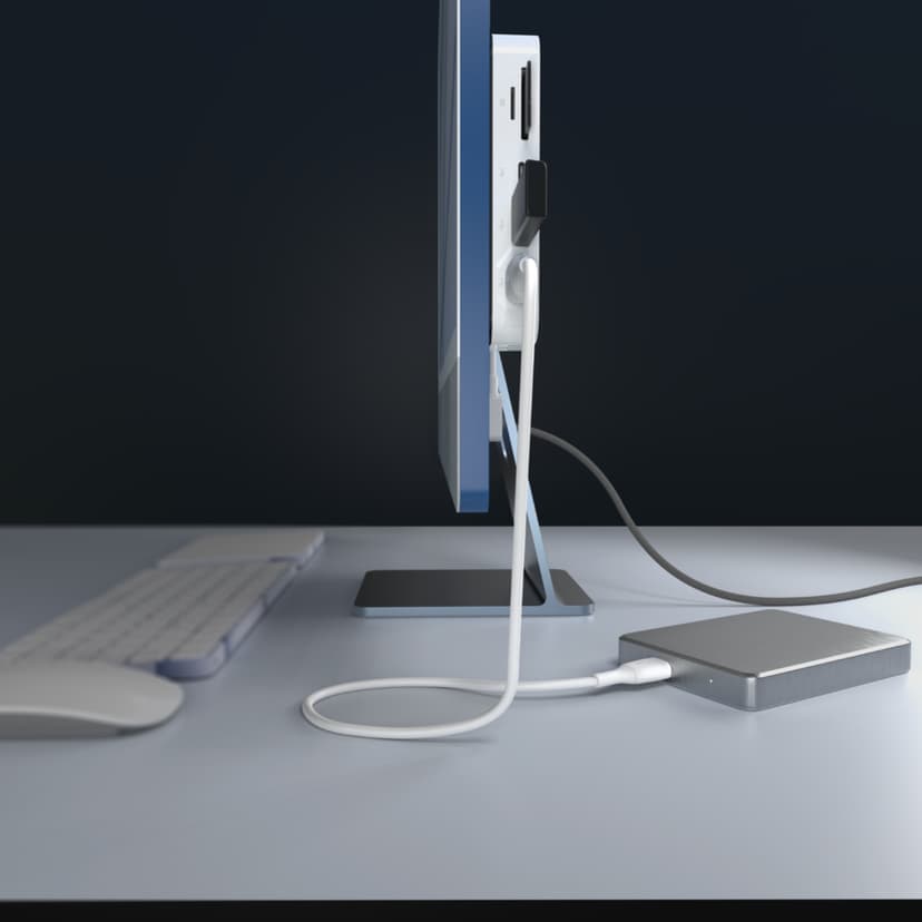 Belkin USB-C 6-in-1 multipoort hub met houder USB 3.2 Gen 1 (3.1 Gen 1) Type-C