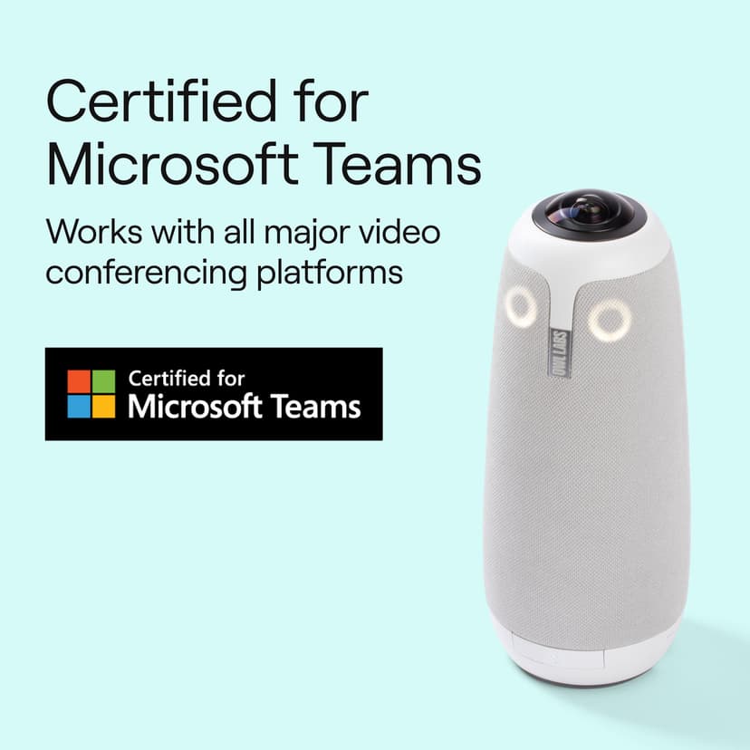 Owl Labs Meeting Owl 3 - 360 asteen ja 1080p HD:n älykokouskamera - Microsoft teams certified